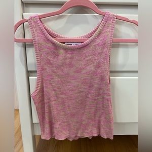 Pink cropped tank